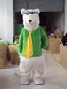 Masquerade Adult Size Polar Bear Mascot Costumes Halloween Fancy Party Dress Cartoon Character Carnival Xmas Easter Advertising Birthday Party Costume Outfit