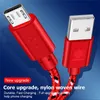 Câbles micro USB tressés 1M 2M 3M, cordon de synchronisation de données de chargeur de téléphone haute vitesse pour Samsung Android LG