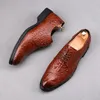 Nouveau Populaire Décontracté buty formalne Hommes Royal Motif Crocodile Platform Formelle Oxfords Robe Soirée de Mariage Chaussures Sapato Sociale Masculino