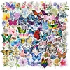 100 pièces autocollants de fleurs de papillon colorées pour voiture vélo bagages ordinateur portable planche à roulettes moteur bouteille d'eau autocollant décalcomanies enfants jouets adolescents Gfits