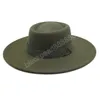 Chapeaux Fedora Panama à large bord pour femmes et hommes, avec ceinture en ruban, couleur unie, haut rond, Simple, en feutre de laine, Jazz, hiver et automne