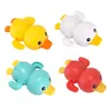 Summer Bathroom Bath Shower Cute Little Yellow Duck Toys Baby Clockwork Swimming Children Play Water