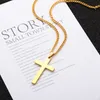 Fashion Cross Pendant Souvenir Jewelry Man's Necklace Gift Gold, Silver, Black