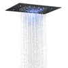 Olie gewreven brons 50x36 cm regendouche kranen 7 kleuren LED badkamer plafond installatie bifunctionele waterval regenval