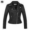 Ly Varey Lin Kvinna Faux Suede Läder Motorcykeljacka Vintage Kvinnor Turndown Collar Zipper Coat Casual Punk Solid 210526