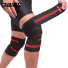 AOLIKES 1ペアニーラップフィットネス重量リフティングスポーツ膝包帯スクワットトレーニング機器用アクセサリーQ0913