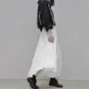 [EAM]高弾性ウエストブラック不規則プリーツカジュアルストラップ半体スカート女性ファッション春夏1DD8321 21512