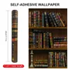 Wallpapers 1M Modern Living Room Furniture Desktop Waterproof Wallpaper Retro Bookshelf Pattern Self-adhesive Contact Paper Home Decoration