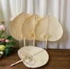 Party Favor Palm Leaves Fans Handmade Wicker Natural Color Palm-Fan Traditional Chinese Craft Wedding Favors Gifts SN2709