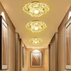 النصاف الحديثة الكريستال LED سقف الإضاءة غرفة المعيشة منزل الثريات المنزل الممرات مصباح الممر الثريا 12W Multicolor226p
