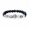 Fashion Buddhism Yoga Balance Bracelet Men Bileklik Black Matte Natural Stone Beads Bracelet For Women Braclet Jewelry AB216 G1026