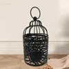 Ljushållare B0KC Hängande hållare Birdcage Metal Vintage Lantern Tealight Centerpieces Decor