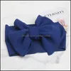 Headbands Hair Jewelry Baby Girls Big Bow Cross Kids Bows Elastic Headwear Headdress Band Headwrap Turban Knot Children Aessories Drop Deliv