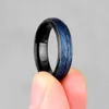 Tungsten Black Blue Rhombus Cut Mens Rings Простой шарм Роскошь для джентльмена Мужской парень Ювелирные изделия Творчество подарок Оптовая продажа 211217