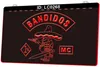 LC0268 Bandidos MCオートバイクラブライトサイン3D彫刻