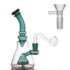 14mm reciclador de vidro BONG TORNADO PERCOLADOR Beaker Bongo Cera Tubulação de Cera Tubulações de Água Pilhas Dab Rigs com 30mm Ball Glass Glass Burner Pipe 1 Pcs