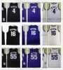 1998-99レトロクリス4ウェバーバスケットボールジャージジェイソン55ウィリアムズペジャ16ストヤコビッチメンブラックパープルホワイトメッシュヴィンテージ