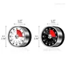 Timers HX6D Aço inoxidável Visual Timer Mechanical Kitchen 60 minutos Alarme cozinhando com relógio magnético alto