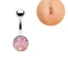 1pcs Crystal Belly Button Ring 14G Сердце живот пирсинг свис