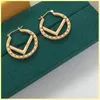 Fashion Earings Women Men Fashion Jewelry Designer Accessories Womens Luxurys Designers Stud Letter F Hoop Gold Earring Necklaces 21073104R
