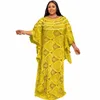 エスニック服アフリカのドレス女性 Daseki 伝統文化摩耗ロングマキシドレス秋夏のレディース妖精 Dreess255a