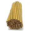 Многоразовый желтый цвет натуральный бамбук питьевой соломинки экологически чистые ручной работы кофе молока солома 20 см W0075