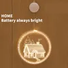 LED lumières de Noël 3D disque suspendus cloches lumineuses flocon de neige batterie chaîne arbre chambre décoration 2275367