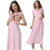 Emotion Moms Kvinnors Lång sommarparty Evening Dresses Maternity Amning Graviditet för gravida kvinnor 210922