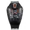 Men Transparent Steampunk Watch Trend Personality 3D Face Black Luxury Racing Gifts For Lover Relogio Wristwatches