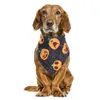 2021 Halloween Pet Dogs Bandanas Dog Apparel Tillbehör Singelskikt Pumpa Witches Pattern Cat Puppy Handduk Scarf