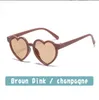 Groothandel Candy Heart kinderzonnebril Leuke zonnebrandcrème Brillen Fashion Party Girls Kid Roze bril Oculos De Sol