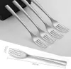 8 Inches 12PCS Stainless Steel Dinner Main Forks Flatware Cutlery Set Dinnerware Mirror Polishing Shiny Kitchen Home