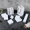Scatole per confezioni regalo di gioielli con stampa in marmo Rettangolo quadrato di diverse dimensioni Marmorizzazione Scatola di carta Kraft Bracciale con anello per orecchini Imballaggio per esposizione