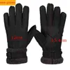 100% Genuine Sheepskin Leather Gloves Women Winter Autumn Fashion Warm Fleece Snow Mittens Men Outdoor Five Finger Wrist 220111