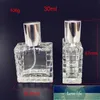 1 PC hommes 30 ml verre clair vide bouteilles de parfum vaporisateur atomiseur rechargeable bouteille parfum étui avec taille de voyage Portable