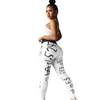 Frauen Brief Digital Muster Hosen Mode Trend Elastische Taille Casual Yoga Fitness Sport Jogger Hosen Designer Weibliche Dünne Leggings Hose