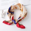 Foulard carré en soie d'été pour femmes, Foulard pour cou de cheveux, sac à la mode, Foulard enveloppes pour femmes, Bandana, châles Hijab