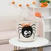 Halloween Bucket DIY Canvas Candy Tote Bag Party Supplies Reusable Storage Bags Pumpkin Handbag HH21-414