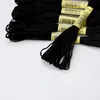 Bekleidungsgarn Zweigfaden Farbe Nr. 310 Schwarz Floss Kreuzstich Stickerei DIY Polyester Baumwolle Nähen Strang Kit Tools261C