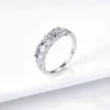 Aigue-marine naturelle 0.81ct couronne bague de mariage solide 925 en argent Sterling pierres précieuses anneaux beaux bijoux élégants pour les femmes 211217