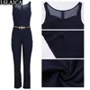 Elegant jumpsuits for women summer sleeveless sexy strapless jumpsuit casual fashion plus size bodysuit zipper 210520