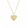 Fashion Gold Evil Eye Necklace For Women Men CZ Lock Pendant Necklaces Female Party Jewelry