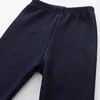 Moda Niñas Pantalones Bebé Lindo Bow-knot Imitación Jeans Pantalones de algodón Niños Encaje Terciopelo Cálido 210515