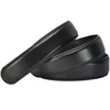 Ceintures de haute qualité 120x3,5 cm Style d'entreprise de luxe PU Leather pour hommes ruban noir ceinture de sangle de taille noire sans boucle elegentbelts