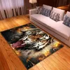 Carpets Cartoon Child Tiger Lion 3D Printing For Living Room Bedroom Area Rugs Soft Flannel Antiskid Kids Crawl Floor Mats