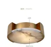 Ceiling Lights Nordic Round Marble Lamp Low Apartment Simple Bedroom Study Room Copper European