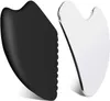 Stainless Steel Gua Sha Scraper Face Massager and China Natural Bian Shi Stone Guasha Board for Facial Lifting Tightening Massage Beauty Health Skin Detox Tools