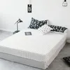 Set Lenzuola 50LAGMTA 1 pz 100% cotone Nero Bianco Lenzuolo con angoli Coprimaterasso Quattro Angoli con Fascia Elastica Letto