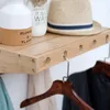 Hangers & Racks Modern Style Bamboo Coat Hanging Hook Hanger Storage Wall Rack Solid Wood Partition Creative Decoration Frame