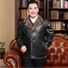 Plus Velvet Mens skórzana kurtka zima grube pojedyncze piersi PU Jakceniec Mężczyźni Kieszonkowy Solid Casual Coat Outwear Oversized 62 210524